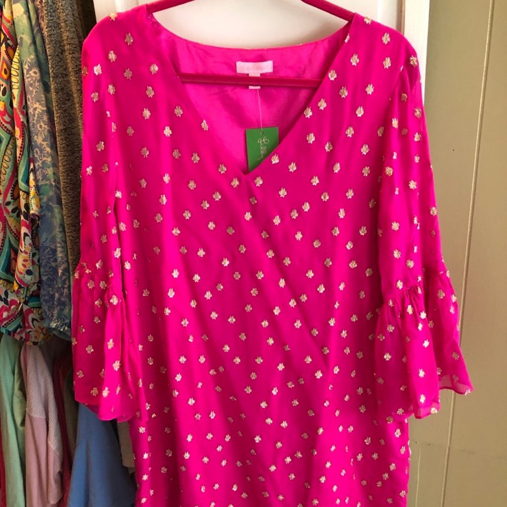 Lilly Pulitzer Pink Caroline Dress Size 14 NWT